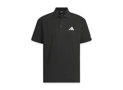 adidas Essentials Plus Loose Fit Small Logo Short Sleeve Polo Shirt "Black"
