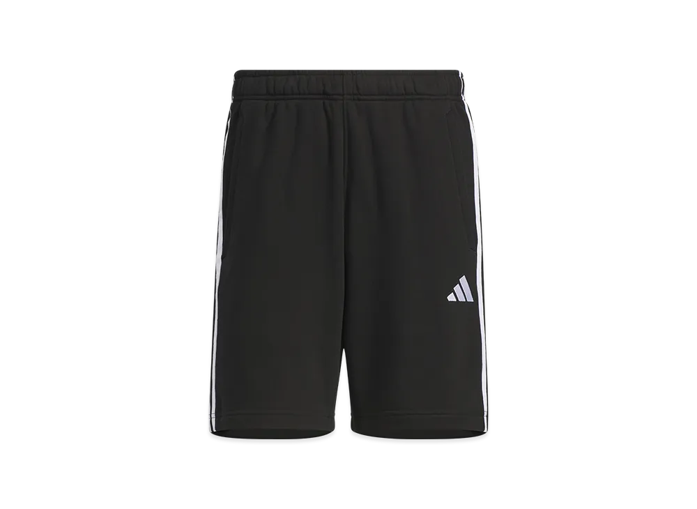 adidas Essentials Plus Regular Fit Three Stripes French Terry Shorts "Black"