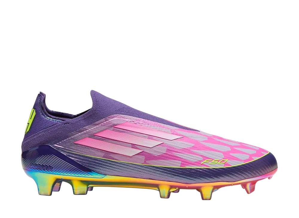 adidas F50 Elite LY Laceless FG "Purple/Cloud White/Lucid Lemon"