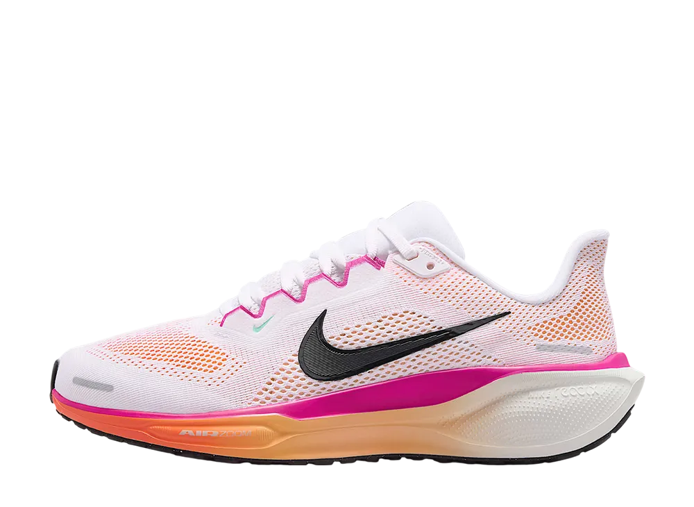 Nike Women's Pegasus 41 "White/Fire Pink/Orange Pulse/Black"