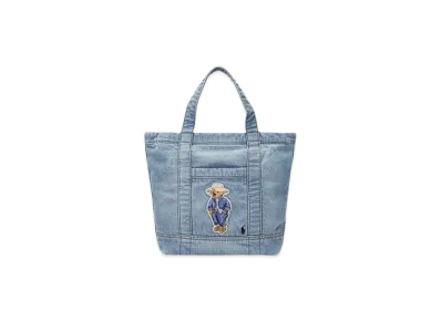 Polo Ralph Lauren Polo Bear Denim Small Tote "Washed Denim"