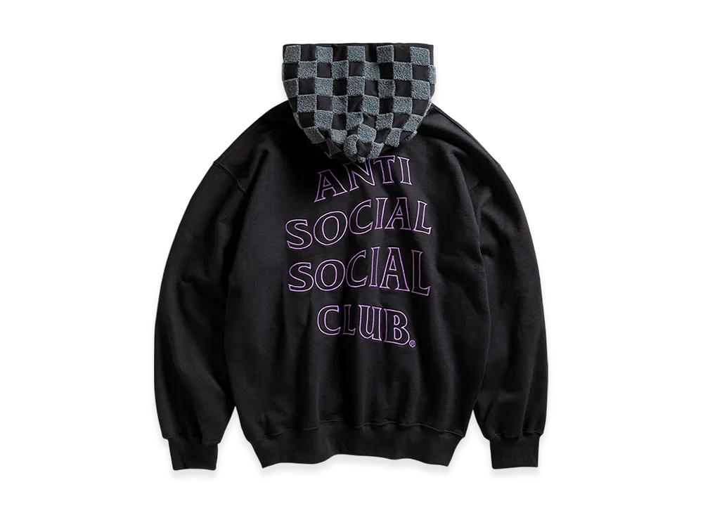 ANTI SOCIAL SOCIAL CLUB Chenille Checkered Hoodie "Black"