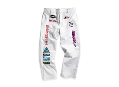 ANTI SOCIAL SOCIAL CLUB Patched Up Racing Pants "White"