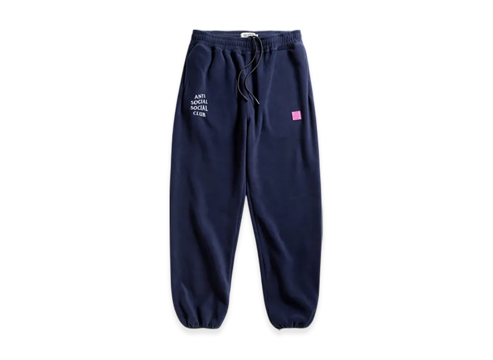 ANTI SOCIAL SOCIAL CLUB Polar Fleece Sweatpants "Navy"