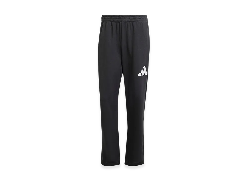 adidas Essentials Wide Leg 3-Bar Logo Pants "Black/White"