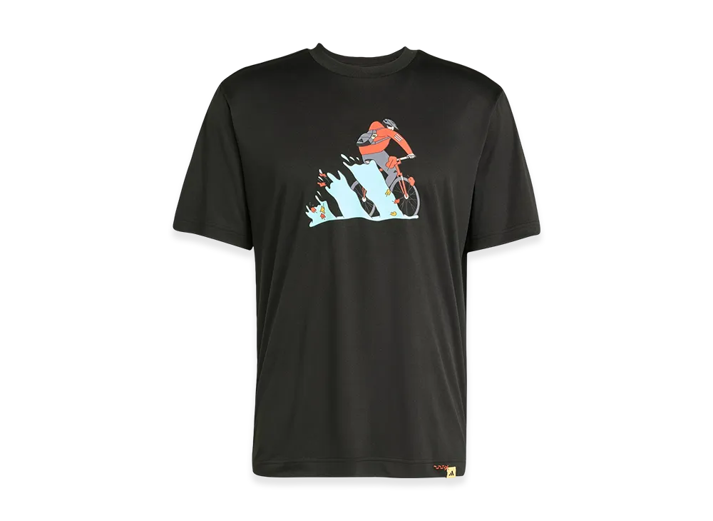 adidas Climacool Doodle Hunt Bike Graphic T-Shirt "Black"