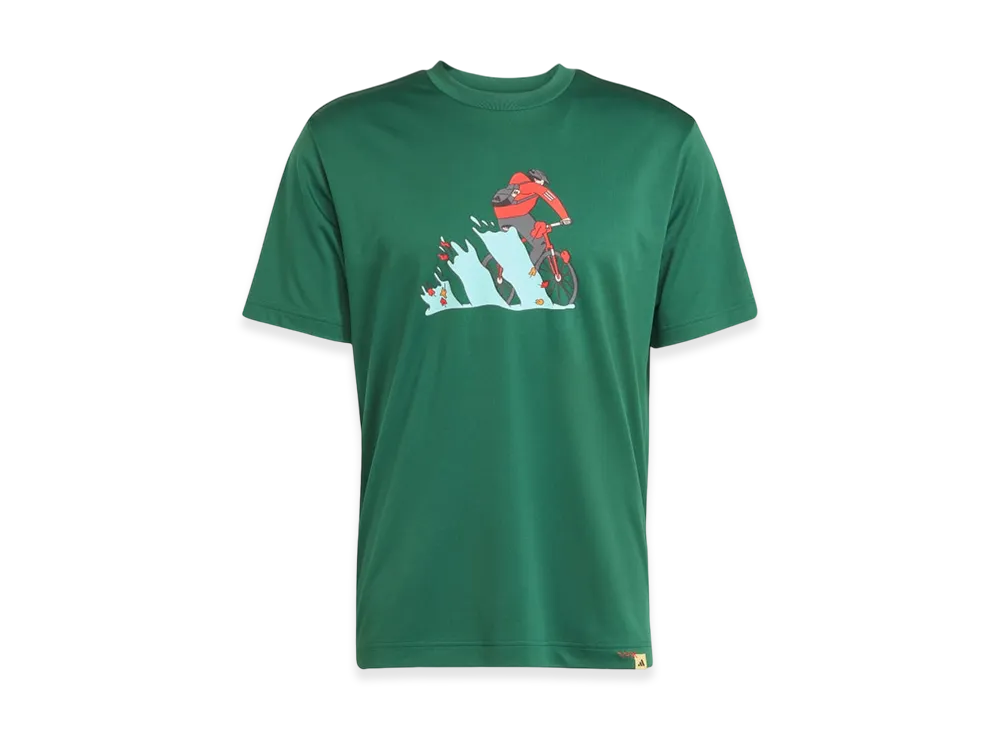 adidas Climacool Doodle Hunt Bike Graphic T-Shirt "Collegiate Green"