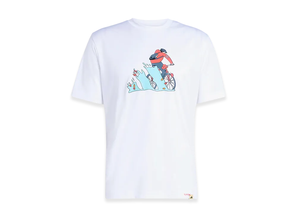 adidas Climacool Doodle Hunt Bike Graphic T-Shirt "White"
