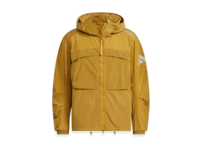 adidas City Escape Loose Fit Shiny Crinkle Ripstop Hooded Jacket "Preloved Bronze"