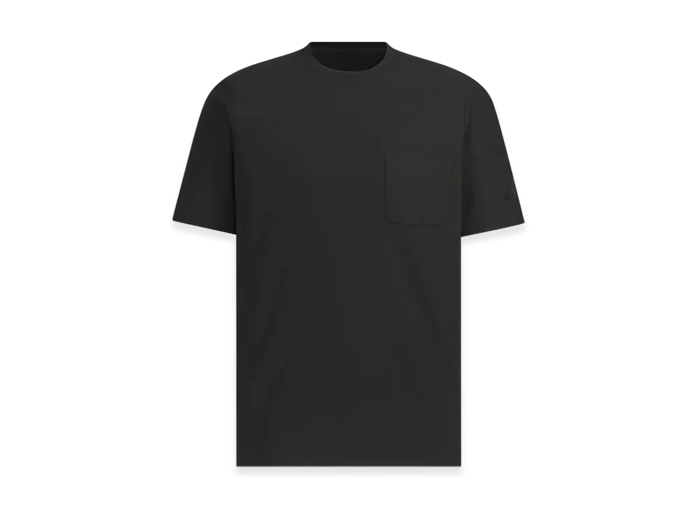 adidas Premium Casual Regular Fit Lightweight Knit Short Sleeve Pocket T-Shirt "Black"