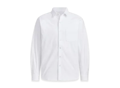 adidas Premium Casual Lightweight Knit Long Sleeve Shirt "White"