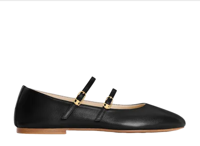 CELINE Women's Les Ballerines Double Strap "Black"