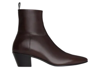 CELINE Jacno Zipped Ankle Boots "Oak Brown"