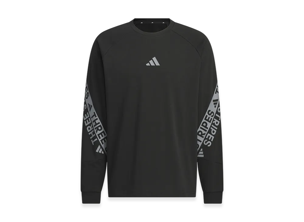 adidas Wording Pack Loose Fit Long Sleeve T-Shirt "Black"