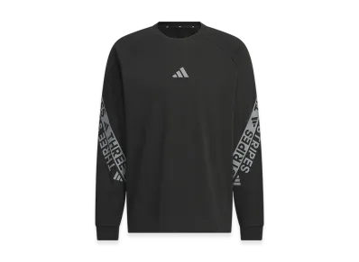 adidas Wording Pack Loose Fit Long Sleeve T-Shirt "Black"