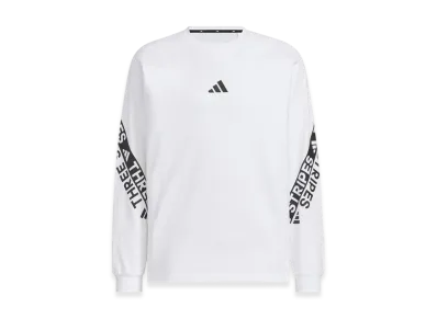 adidas Wording Pack Loose Fit Long Sleeve T-Shirt "White"
