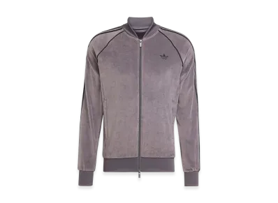 adidas SST Adicolor Velour Track Top "Grey Strata"