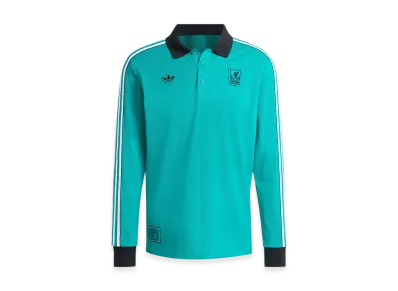 adidas Liverpool FC Terrace Icon Long Sleeve Polo Shirt "Sea Green"