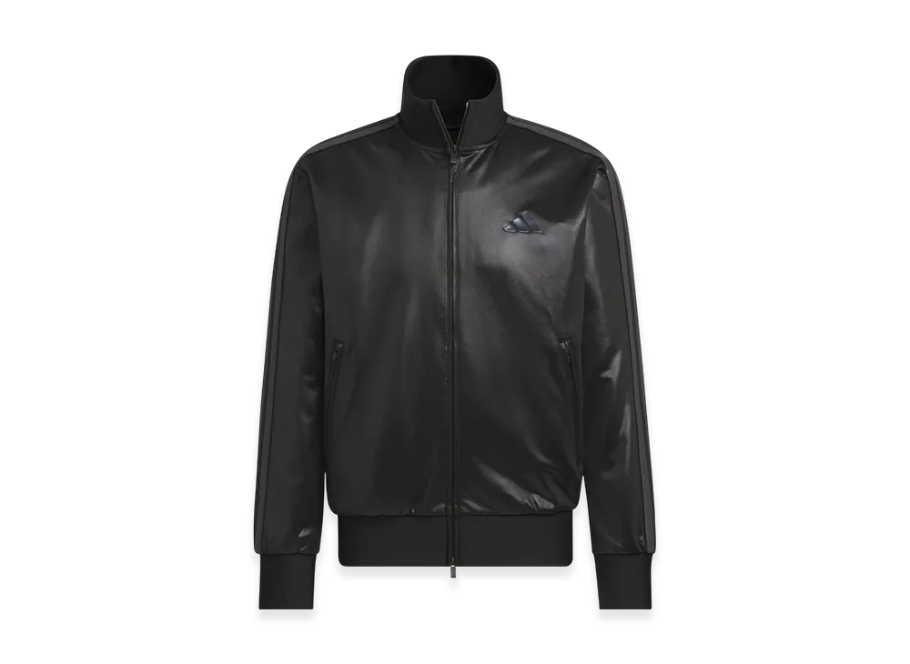 adidas Stadium Gold Loose Fit Hooded Track Top "Black/Black"