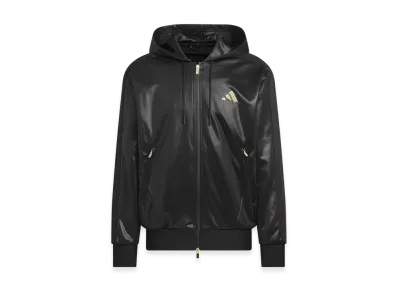 adidas Staygold Loose Fit Hooded Track Top "Black/Gold Metallic"