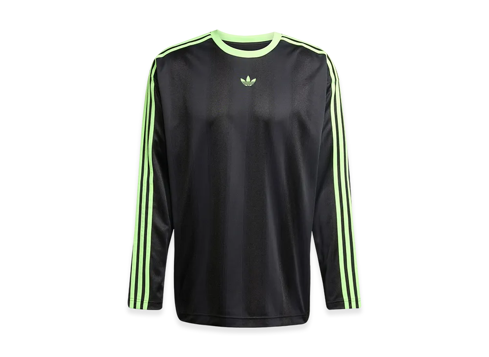 adidas Adicolor Jacquard Long Sleeve Jersey "Black/Signal Green"