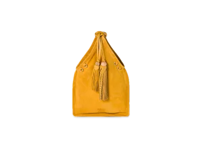 MIU MIU Suede Handbag with Tassels "Mustard Yellow"
