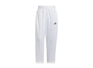 adidas Staygold Loose Fit Full Length Open Hem Track Pants "White/Gold Metallic"