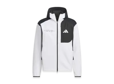 adidas Adaptation Regular Fit Hooded Full Zip Track Top "White/Black"