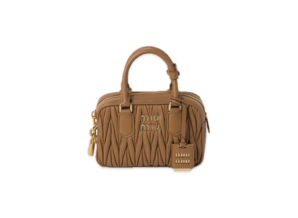 MIU MIU Arcadie Leather Bag "Cognac"
