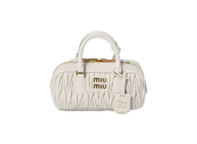 MIU MIU Arcadie Matelasse Leather Bag "White"