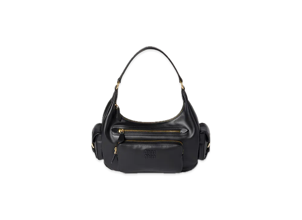 MIU MIU Pocket Leather Bag "Black"