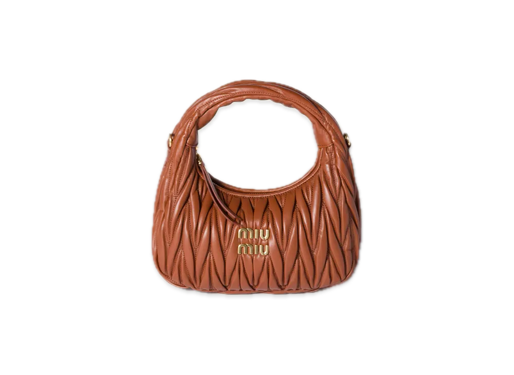 MIU MIU Wander Leather Bag "Brown/White"