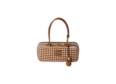 MIU MIU Bow Leather Bag "Brown/White"