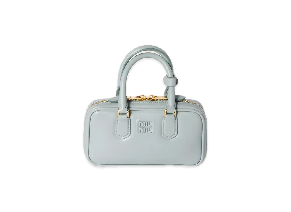 MIU MIU Arcadie Leather Mini Bag "Light Blue"