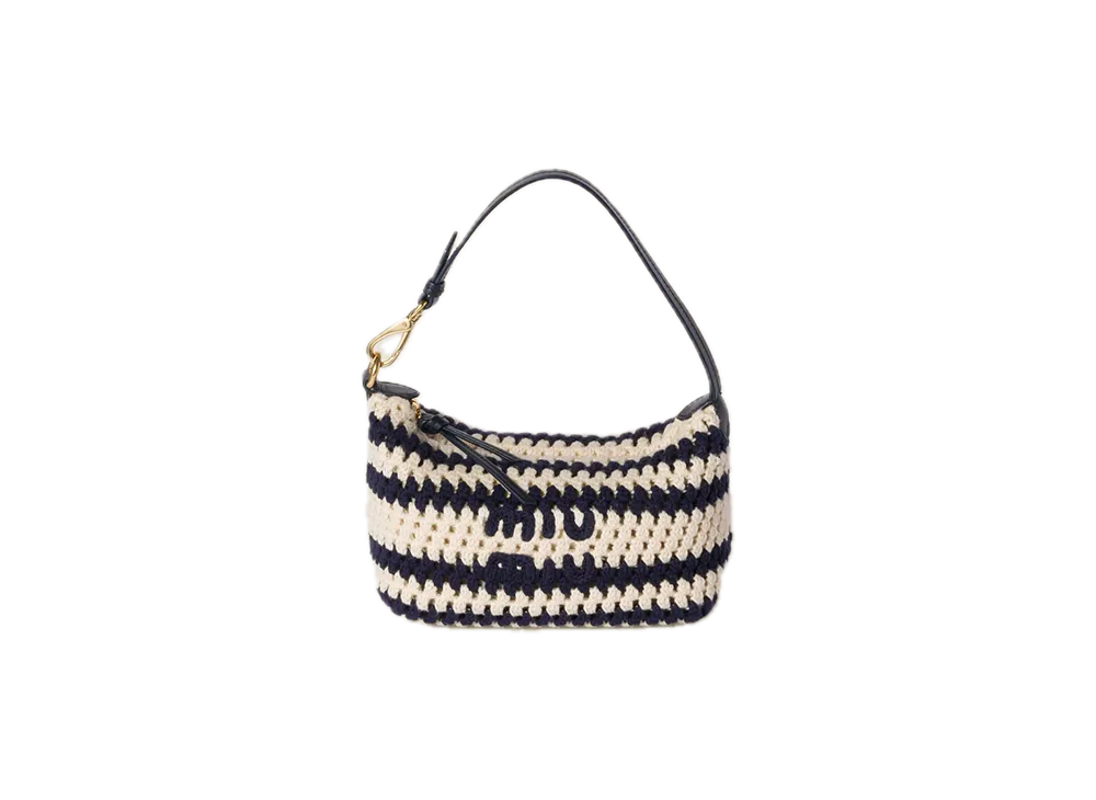 MIU MIU Crochet Pouch "Black/White"
