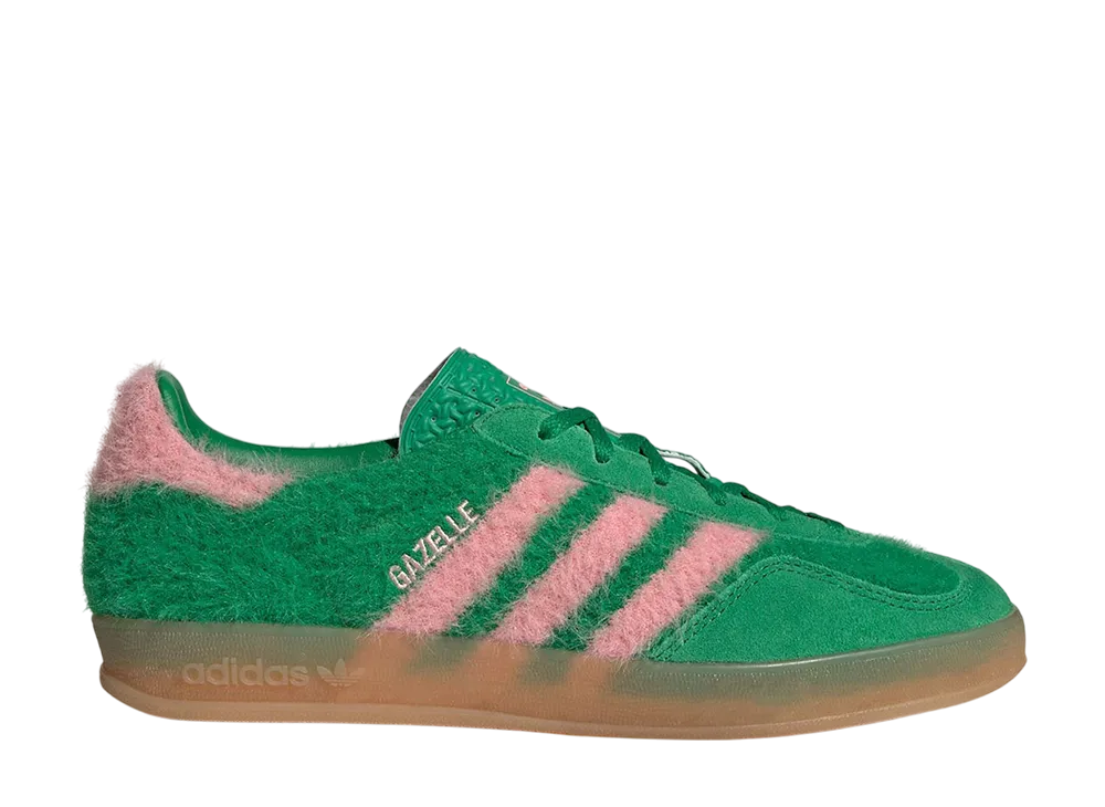 アディダスオリジナルス ウィメンズ ガゼル インドア "グリーン/グローピンク/ガム"