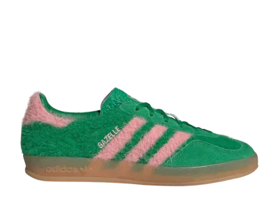adidas Women's Gazelle Indoor "Green/Glow Pink/Gum"