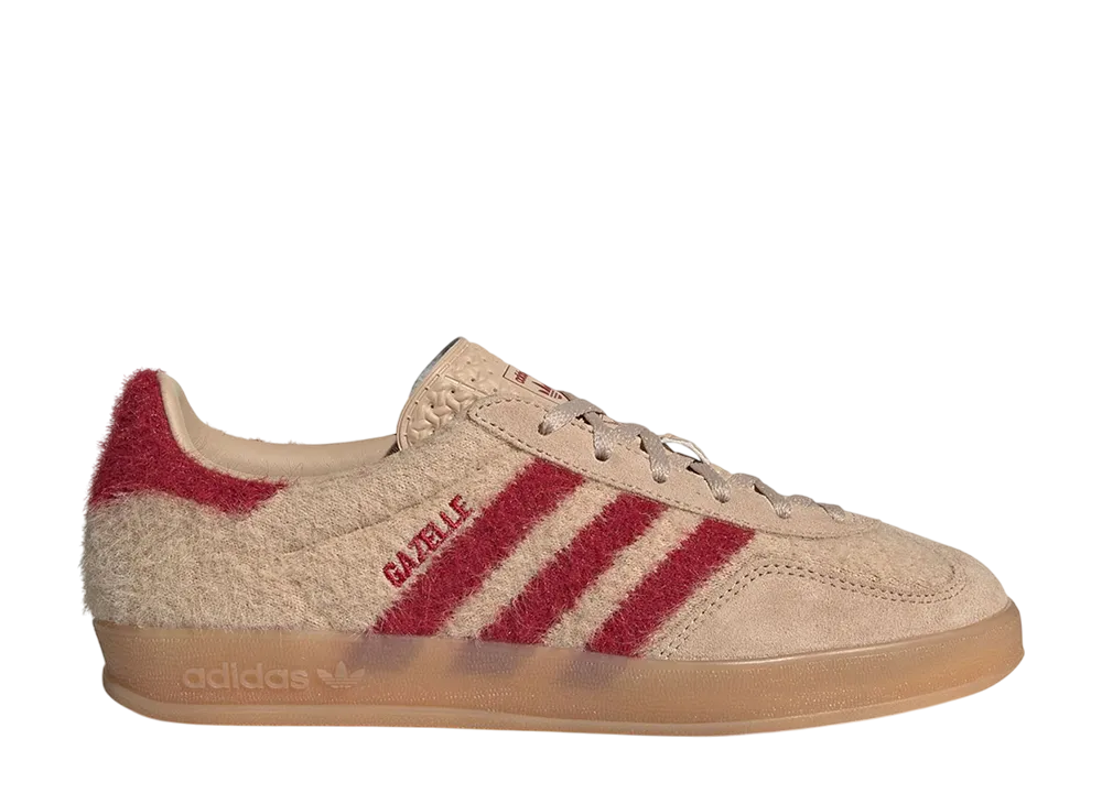 adidas Women's Gazelle Indoor "Magic Beige/Team Victory Red/Gum"