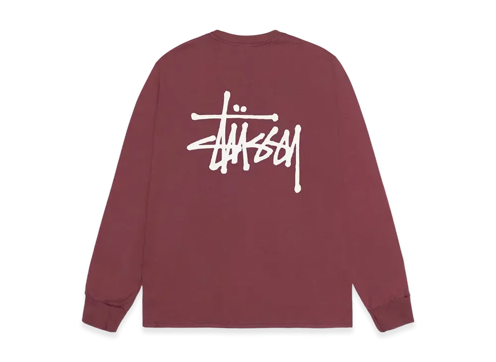 Stussy Basic Stussy LS Tee "Oxblood"