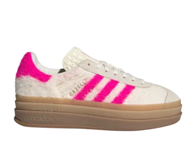 adidas Gazelle Bold "Cream White/Shock Pink/Gold Metallic"