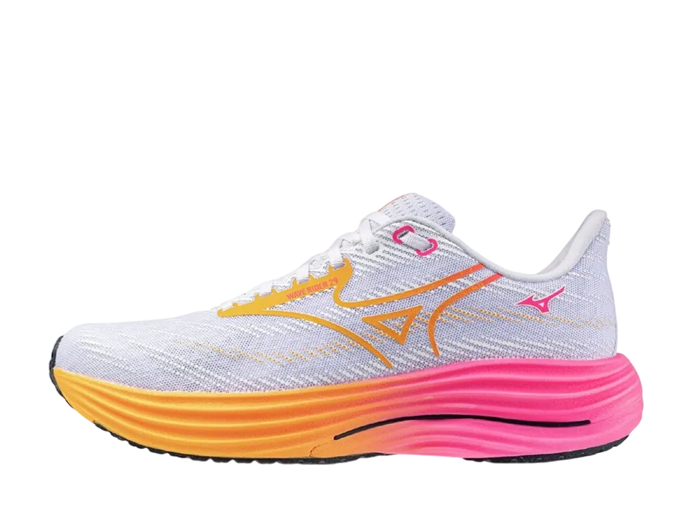ミズノ ウエーブライダー29 "ホワイト/オレンジ/ピンク"