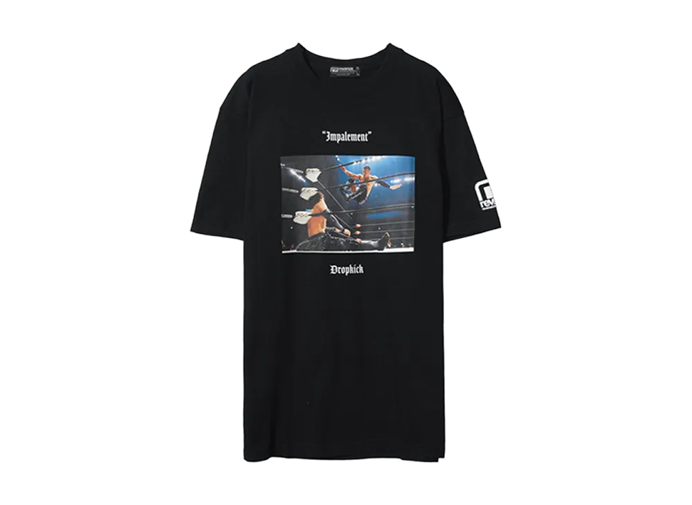 PRO WRESTLING NOAH 25th ANNIV \ reversal KENTA IMPALEMENT DROP KICK TEE "BLACK"