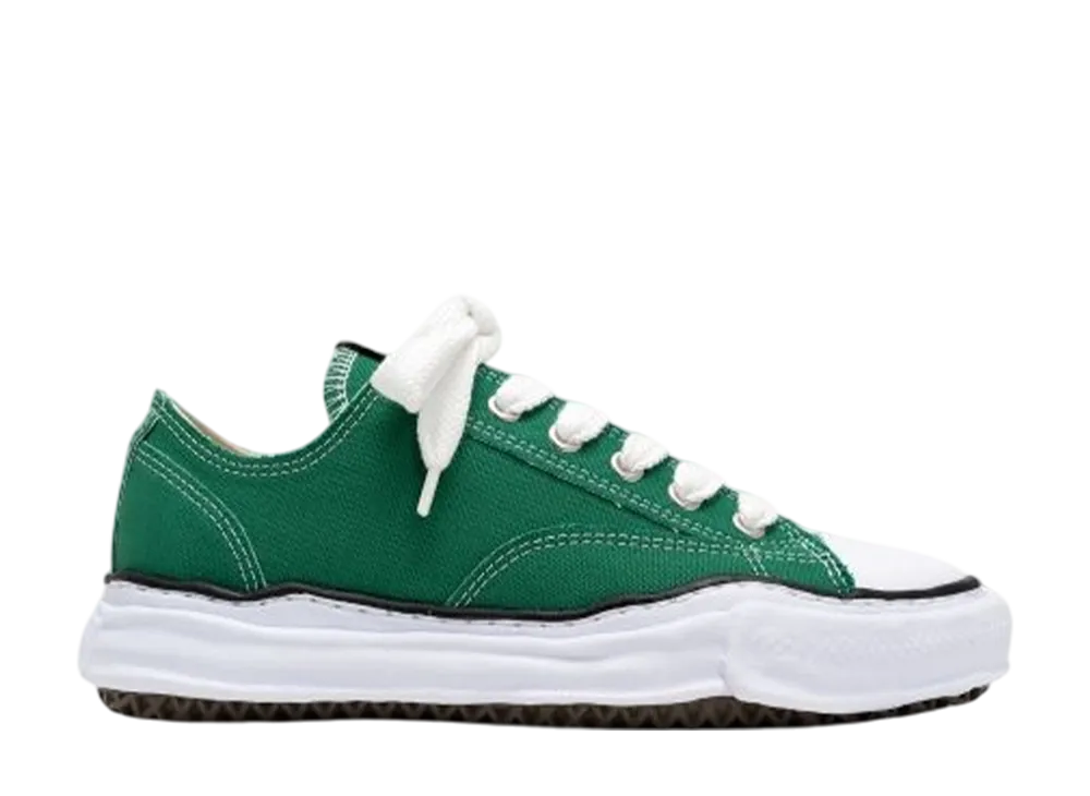 メゾンミハラヤスヒロ ピーターソン OG ソール キャンバス ロートップ スニーカー "CLグリーン" (A01FW702)