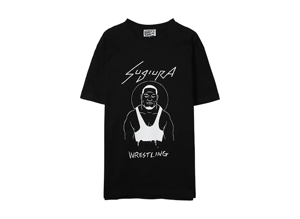 PRO WRESTLING NOAH 25th ANNIV \ HOLY SHIT SUGIURA TAKASHI "SUGIURA " T-SHIRT "BLACK"