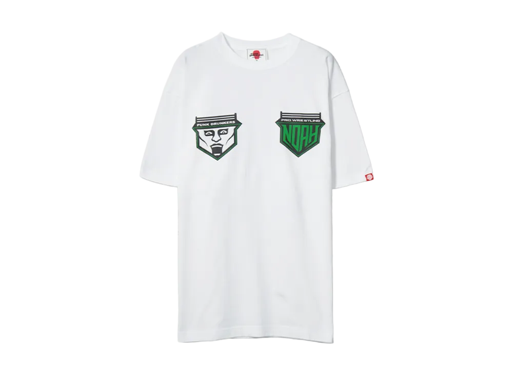 PRO WRESTLING NOAH 25th ANNIV \ PUNK DRUNKERS MISAWA vs AITSU TEE "WHITE"