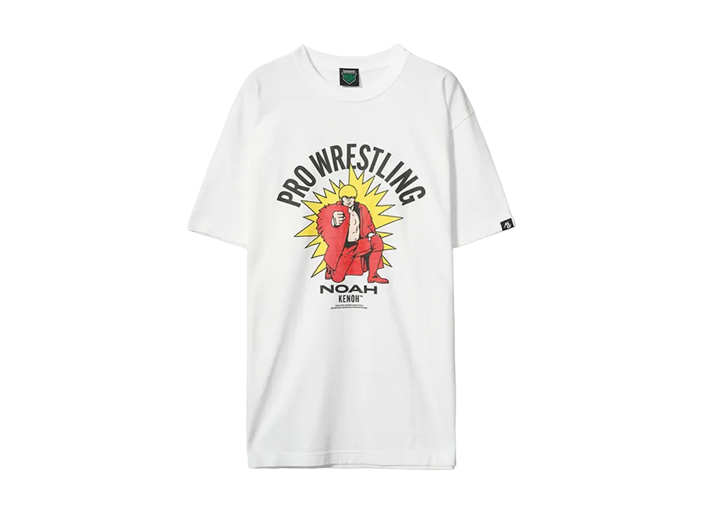 PRO WRESTLING NOAH 25th ANNIV \ Mongra POP Illustration T-SHIRT (KENOH) "WHITE"