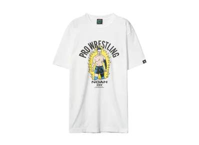 PRO WRESTLING NOAH 25th ANNIV \ Mongra POP Illustration T-SHIRT (KENTA) "WHITE"