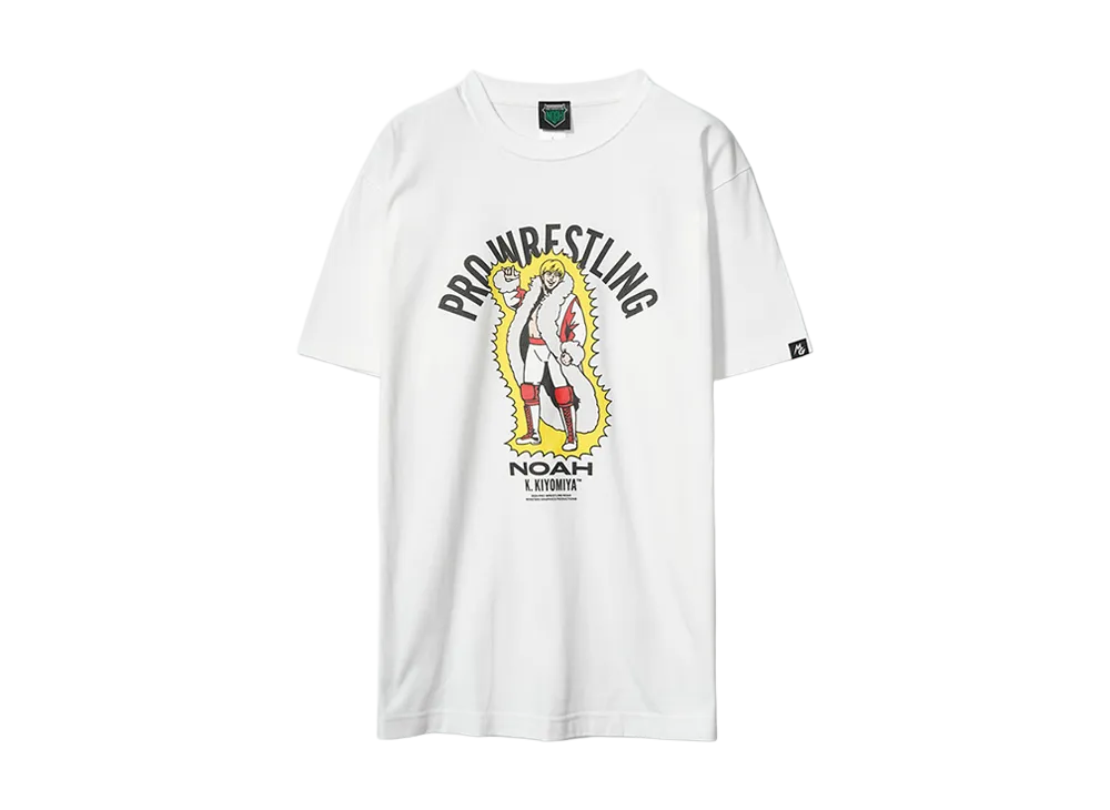 PRO WRESTLING NOAH 25th ANNIV \ Mongra POP Illustration T-SHIRT (Kaito Kiyomiya) "WHITE"