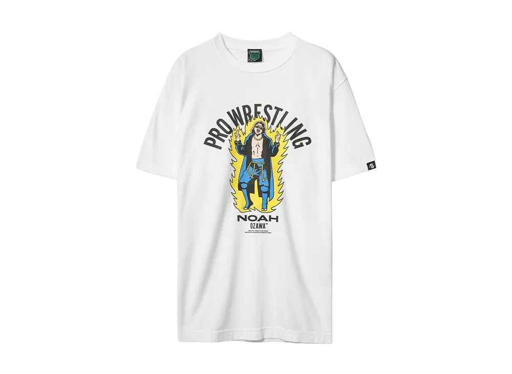 PRO WRESTLING NOAH 25th ANNIV \ Mongra POP Illustration T-SHIRT (OZAWA) "WHITE"