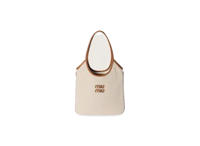 MIU MIU IVY Canvas / Leather Bag "Natural"